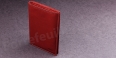 Fancil SA901 Portefeuille cuir 2 Volets Couleur Rouge
