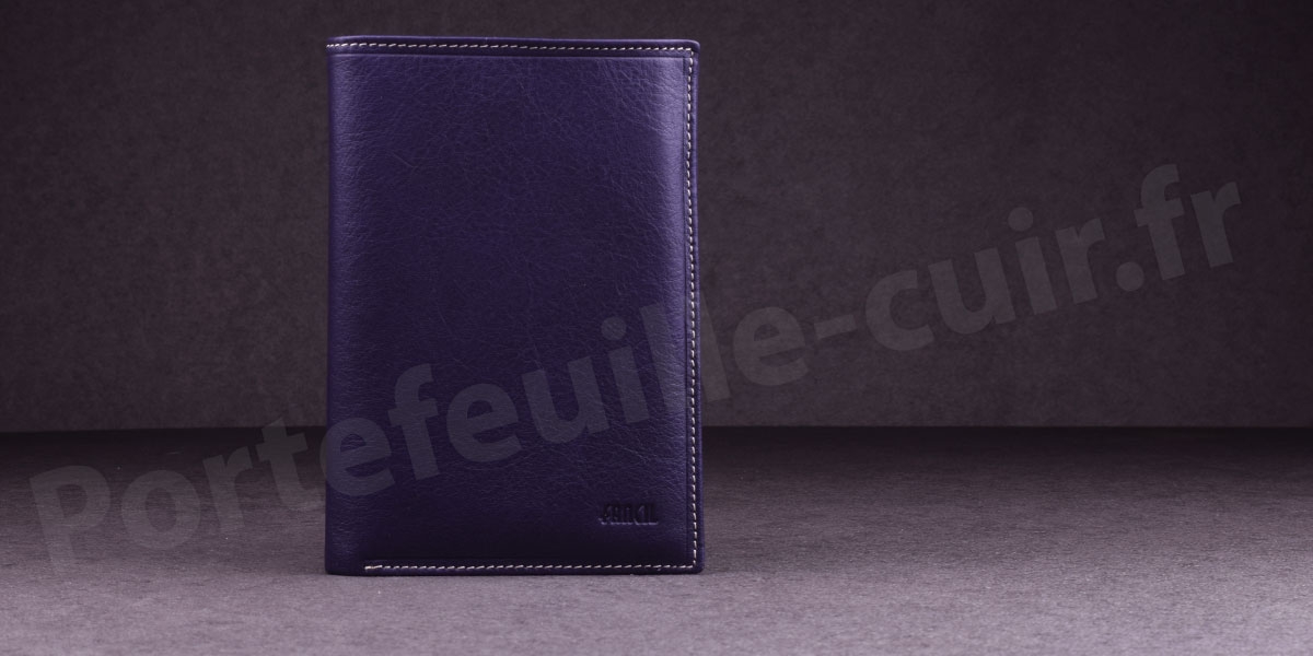 Fancil SA901 Portefeuille cuir 2 Volets Couleur Violet