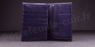Fancil SA901 Portefeuille cuir 2 Volets Couleur Violet