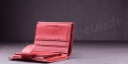 Porte-monnaie en cuir de vachette Fancil SA903 Rouge