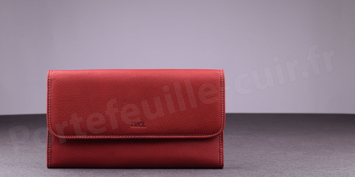 Portefeuille Compagnon Femme Fancil SA906 - Rouge