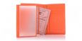 Fancil FA201 Portefeuille cuir de vachette Orange